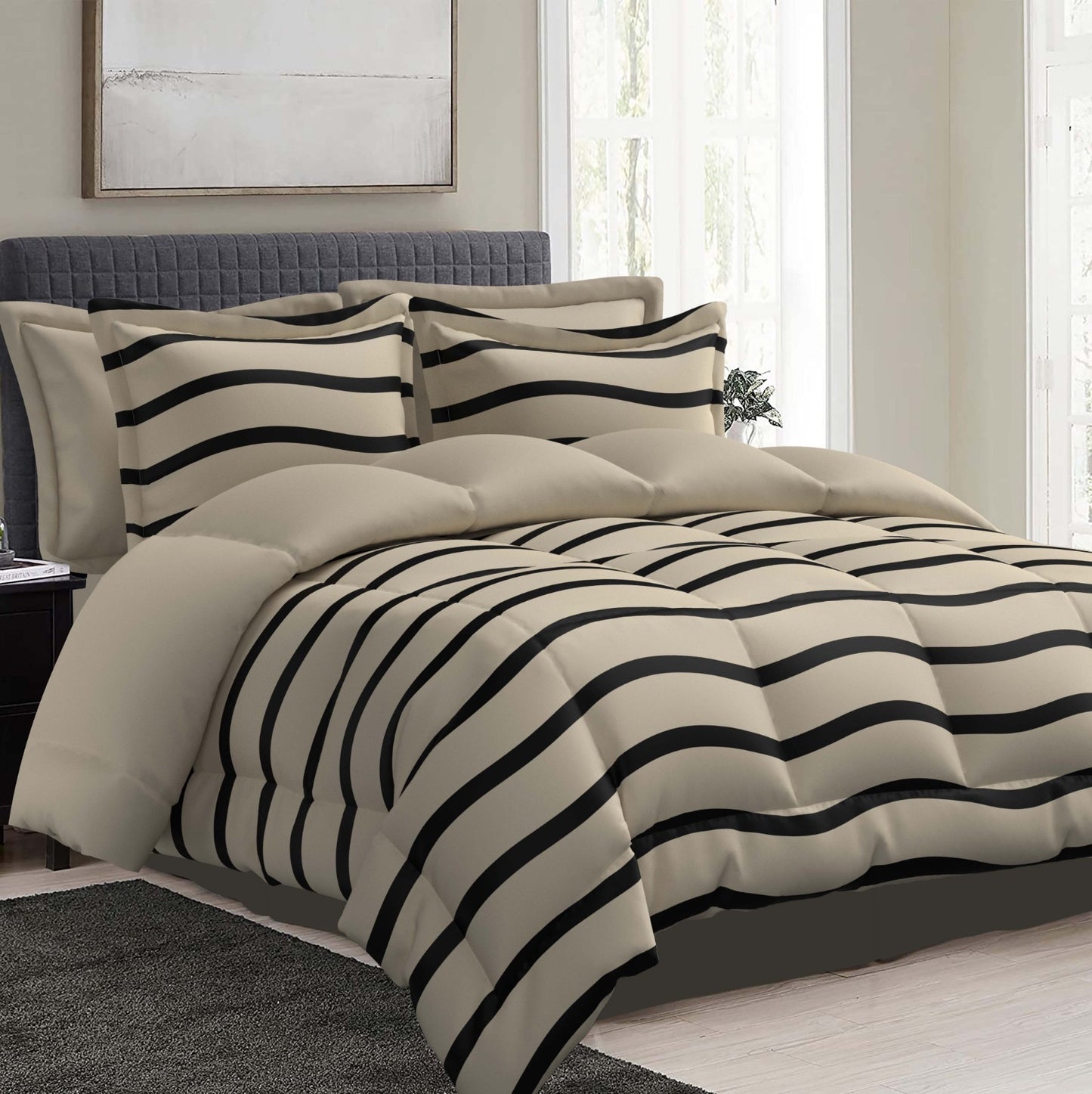 CB Comfy Wavy Stripe Design-B Comforter Set