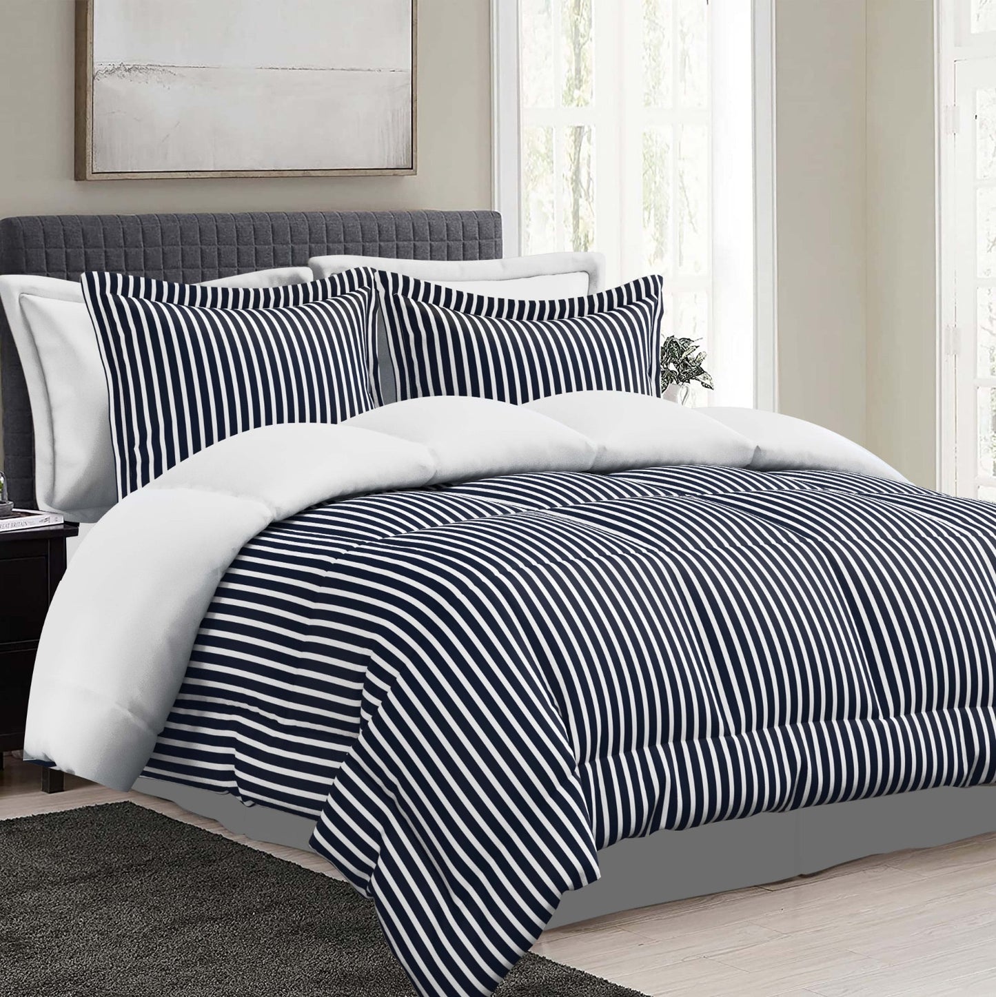 CB Comfy Dark Stripe Design-G Comforter Set