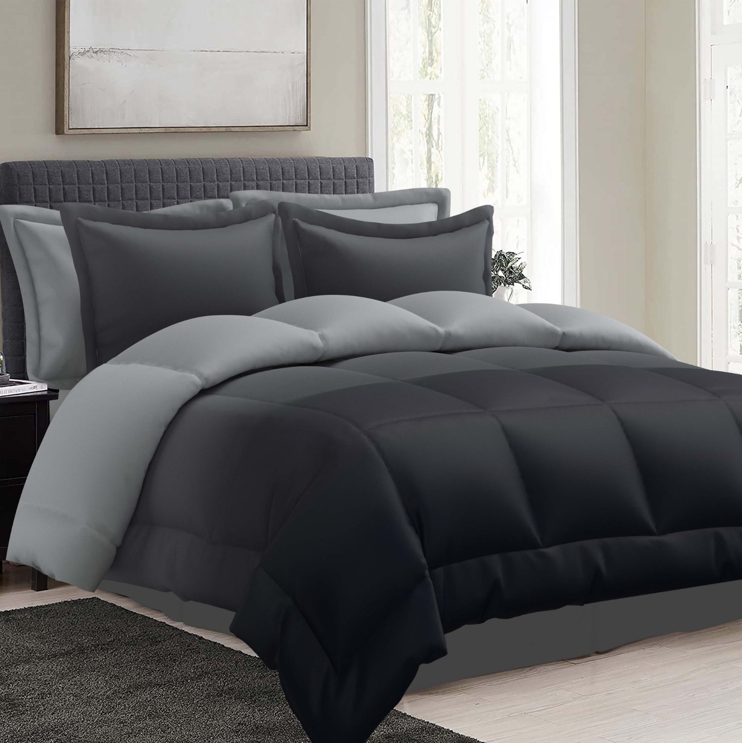 (GREEN or GREY) CB Comfy Gradient Design-PG Comforter Set