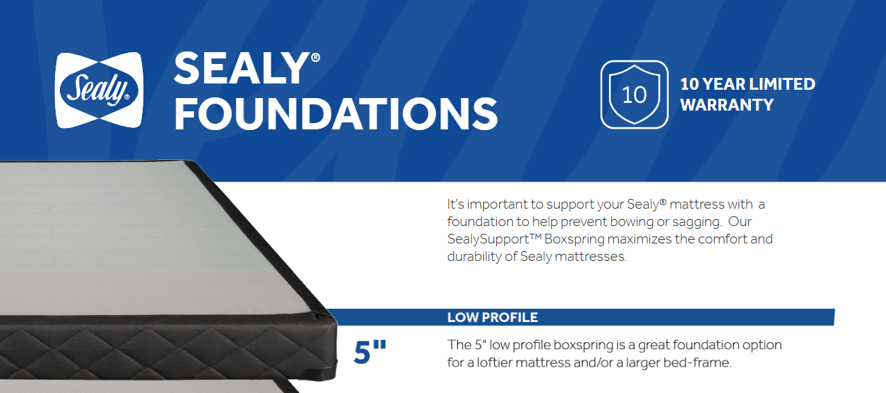 Sealy Plus Foundation Boxspring 5" Low Profile