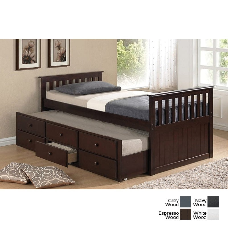 (3 Colours) Cottage Captain's Storage Daybed