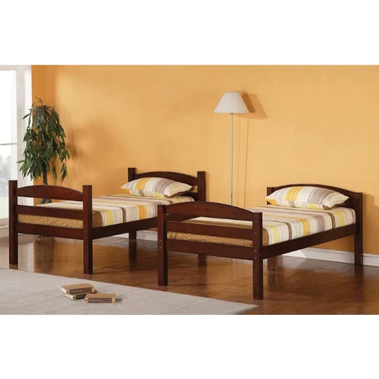 (3 Colours) Harper Twin over Twin Wood Bunk Bed