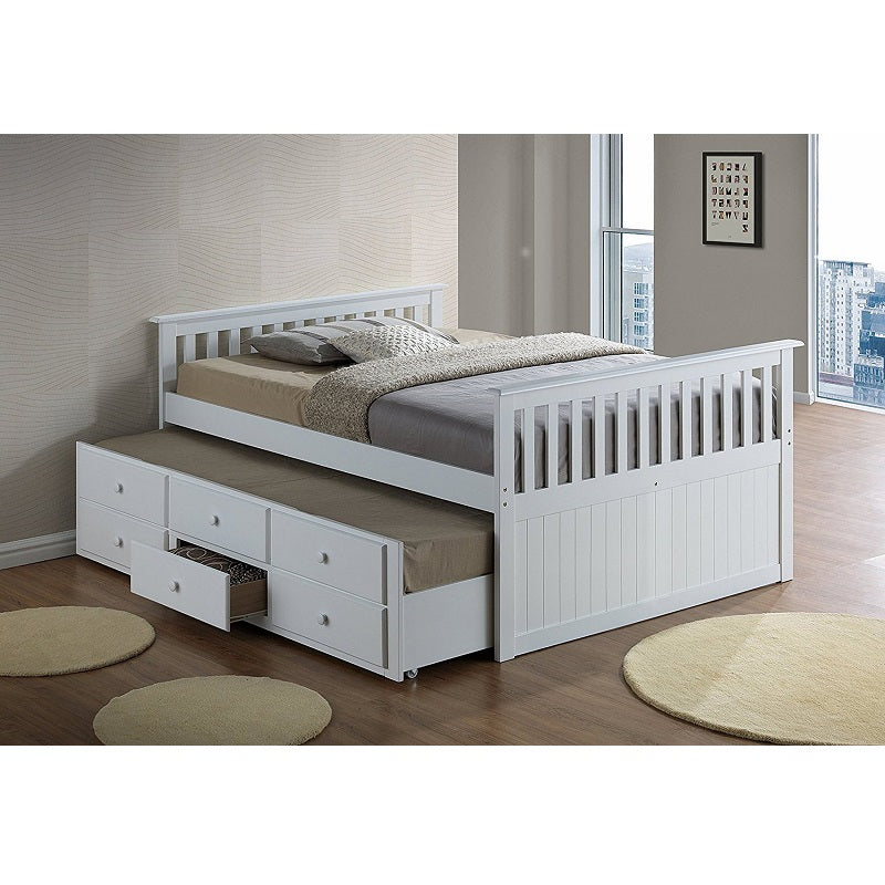 (3 Colours) Cottage Captain's Storage Daybed