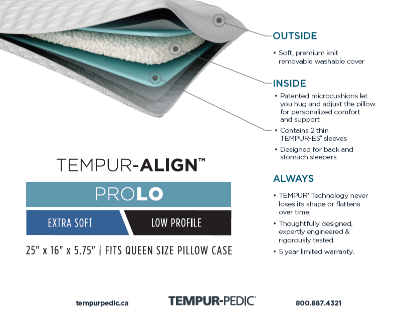 Tempur-Pedic® TEMPUR-Align™ ProLO Pillow