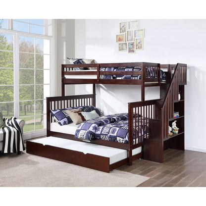 (3 Colours + Under Bed Storage) Simcoe Staircase Wood Bunk Bed