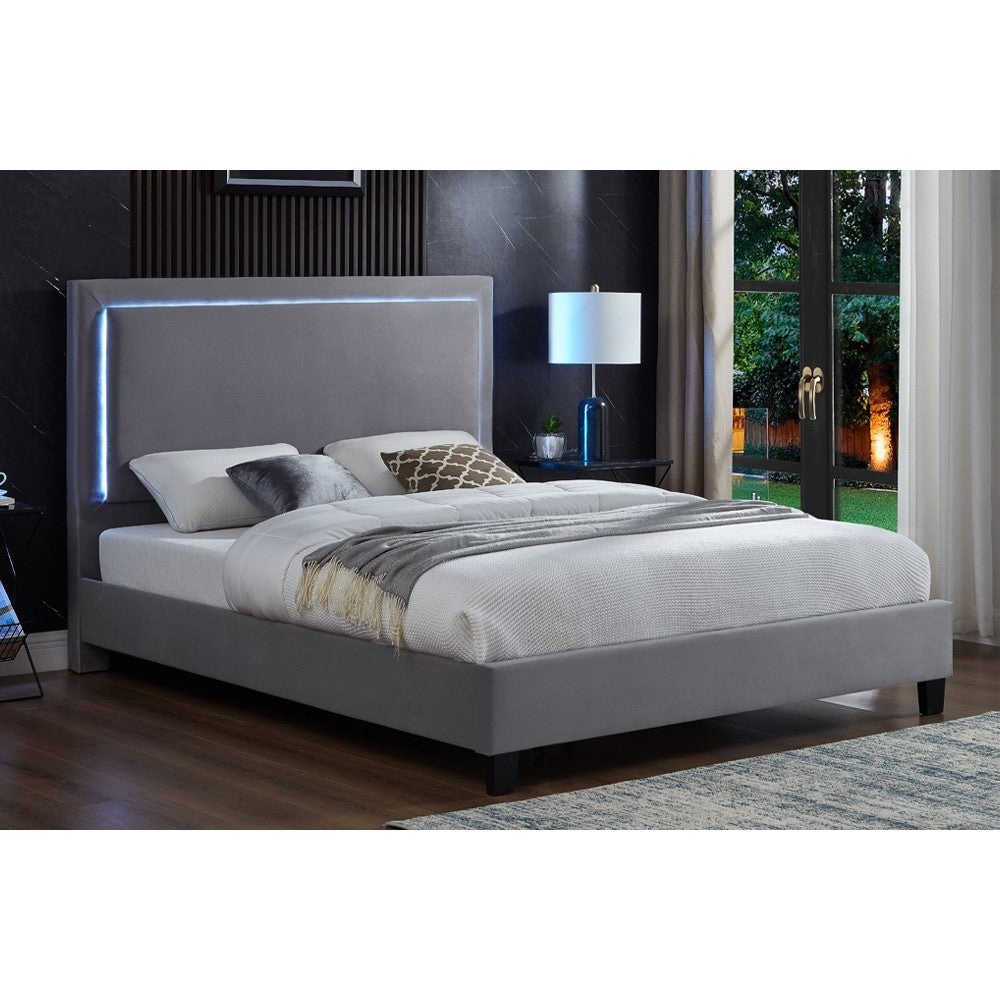 Dazzle LED Upholstered Platform Bed