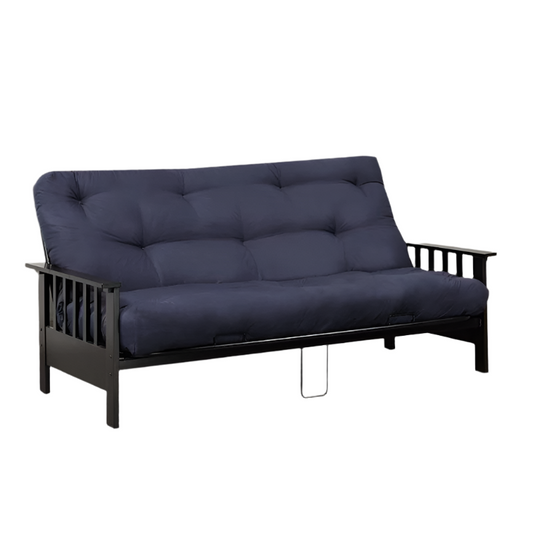 CB Johnny Wood Arm Metal Futon Frame or Package with Mattress