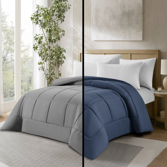 (NAVY or GREY) CB Comfy Solid Comforter