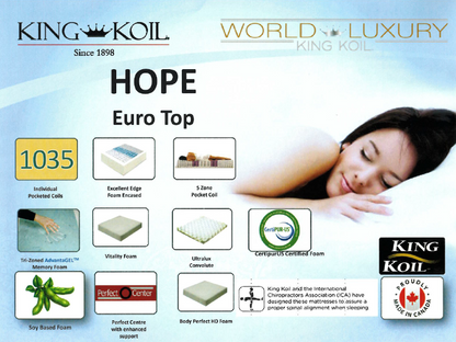 King Koil World Luxury™ Hope Eurotop Mattress