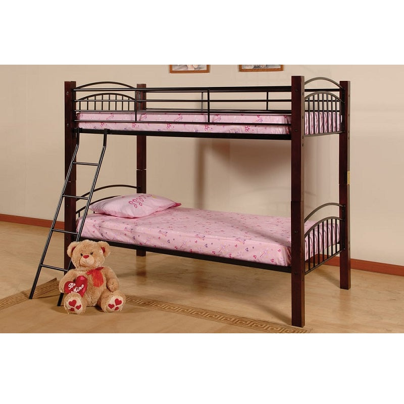 Max Twin over Twin Wood and Metal Bunk Bed