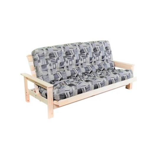Canada Collection Pine T Wood Futon Frame Package with Mattress
