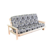 Load image into Gallery viewer, Futon PACKAGE: Pine T Wood Frame + Premium Mattress
