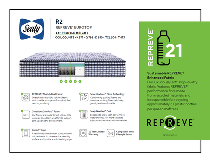 Sealy REPREVE® R2 Eurotop Mattress