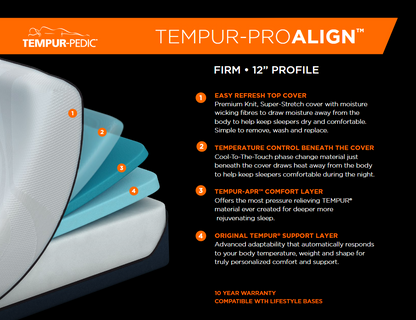 Tempur-Pedic TEMPUR-ProAlign™ Orange Firm Mattress
