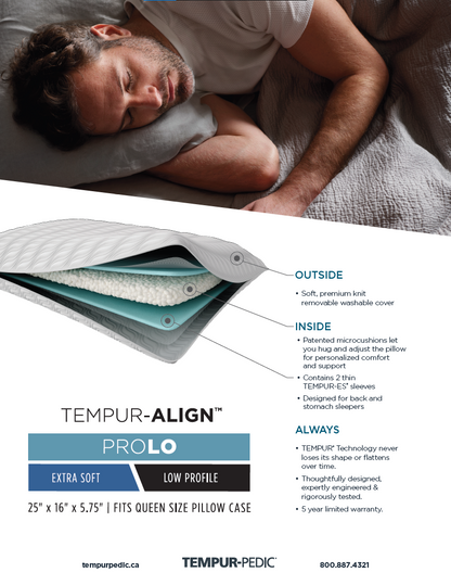 Tempur-Pedic TEMPUR-Align™ ProLO Cloud Pillow