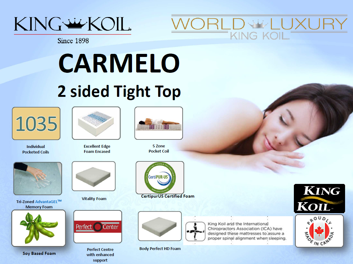 King Koil World Luxury™ Carmelo Flippable 2-Sided TightTop Mattress